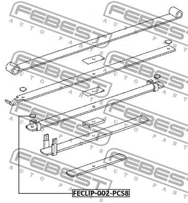 

Прокладка Автомобильная Febest Feclip002Pcs8