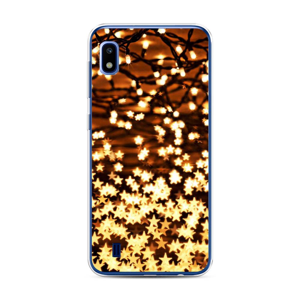 

Чехол для Samsung Galaxy A10 "Новогодняя гирлянда", Золотистый, 27950-5