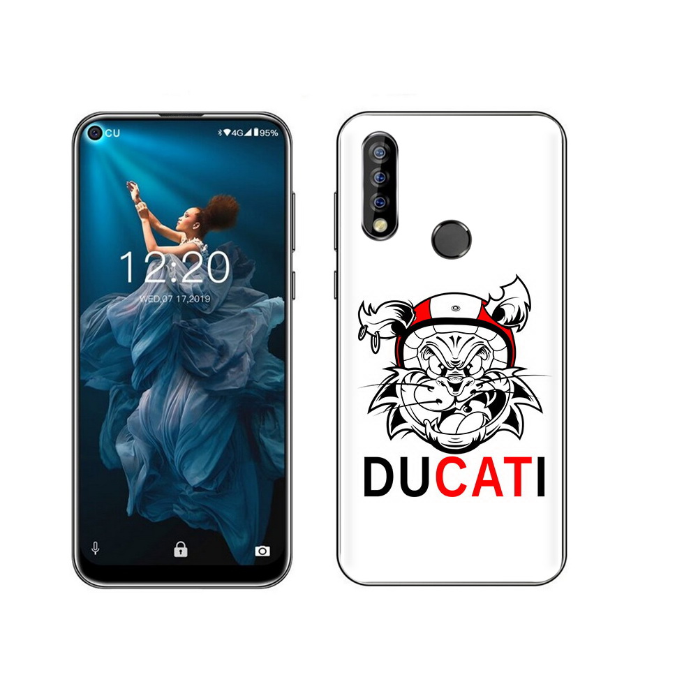 

Чехол MyPads Tocco для Oukitel C17 Pro дукати, Прозрачный, Tocco