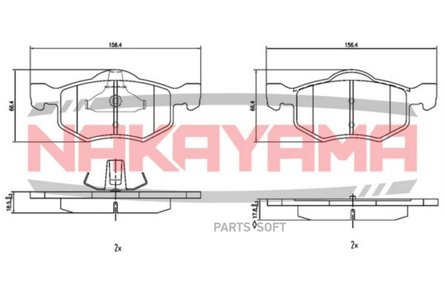 Тормозные колодки NAKAYAMA дисковые p0380ny