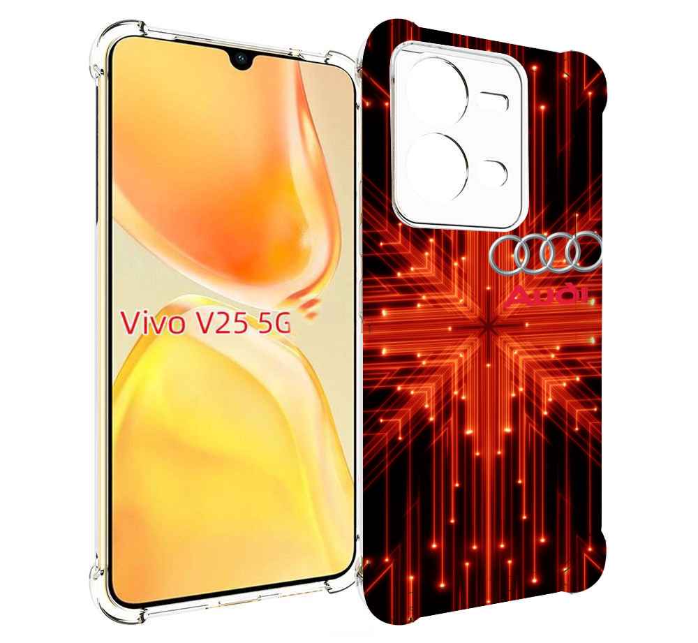 

Чехол MyPads Ауди-на-неоновом-фоне для Vivo V25 5G / V25e, Прозрачный, Tocco