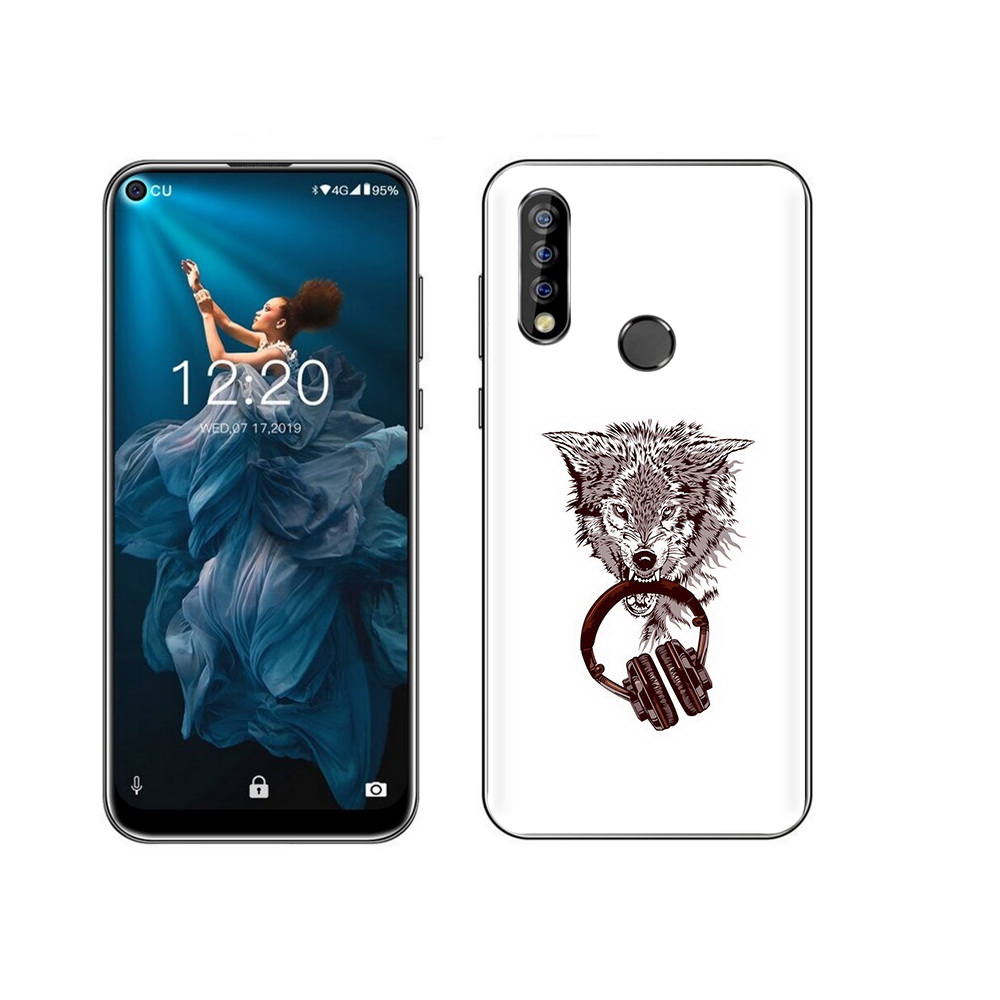 

Чехол MyPads Tocco для Oukitel C17 Pro дикий волк, Прозрачный, Tocco