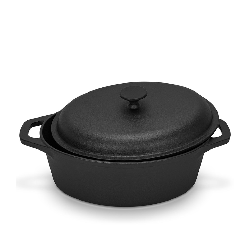 

Утятница Fissman 33x26см 6л с крышкой, Черный, F.4031