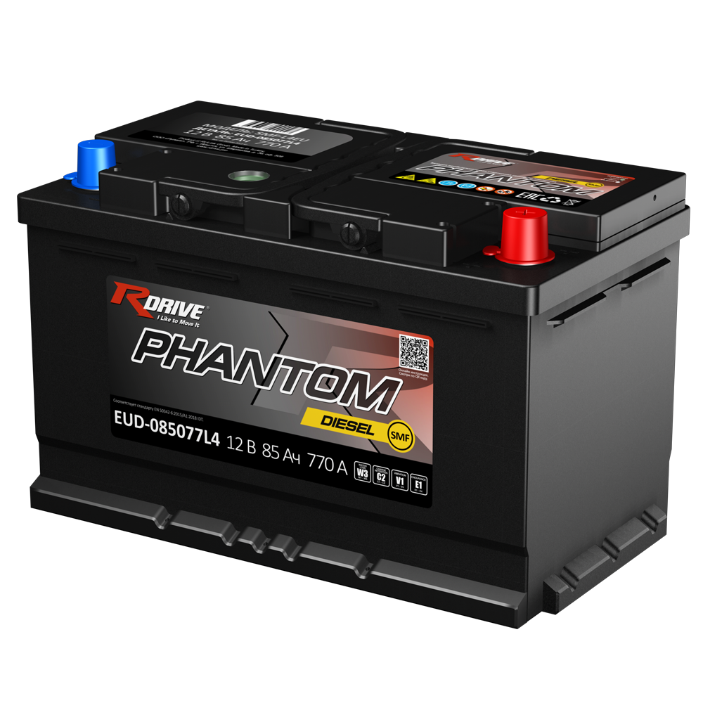 

Аккумулятор автомобильный RDRIVE PHANTOM 85R, 85R