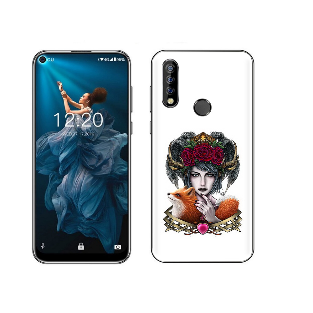 

Чехол MyPads Tocco для Oukitel C17 Pro девушка с лисой, Прозрачный, Tocco