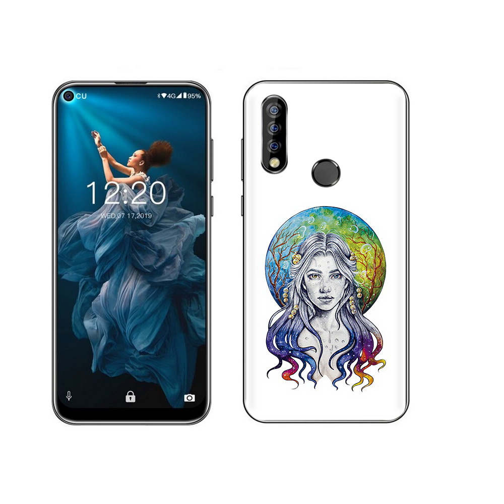 

Чехол MyPads Tocco для Oukitel C17 Pro девушка с красивыми волосами, Прозрачный, Tocco