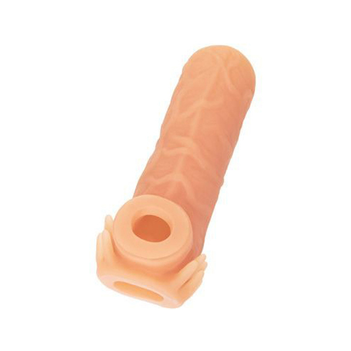 Насадка с усиками и открытой головкой KOKOS Nude Sleeve телесная L 14 см