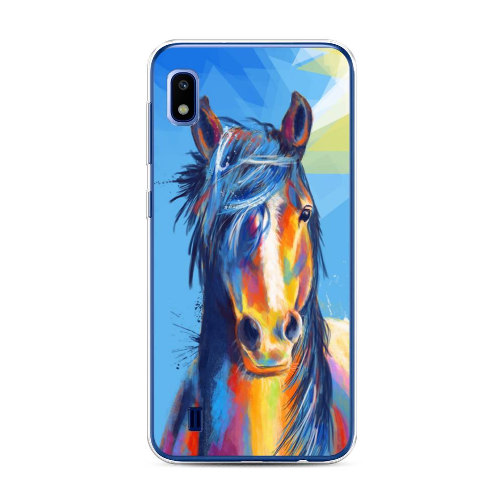 

Чехол для Samsung Galaxy A10 "Лошадь арт 3", Голубой;желтый;синий, 27950-1