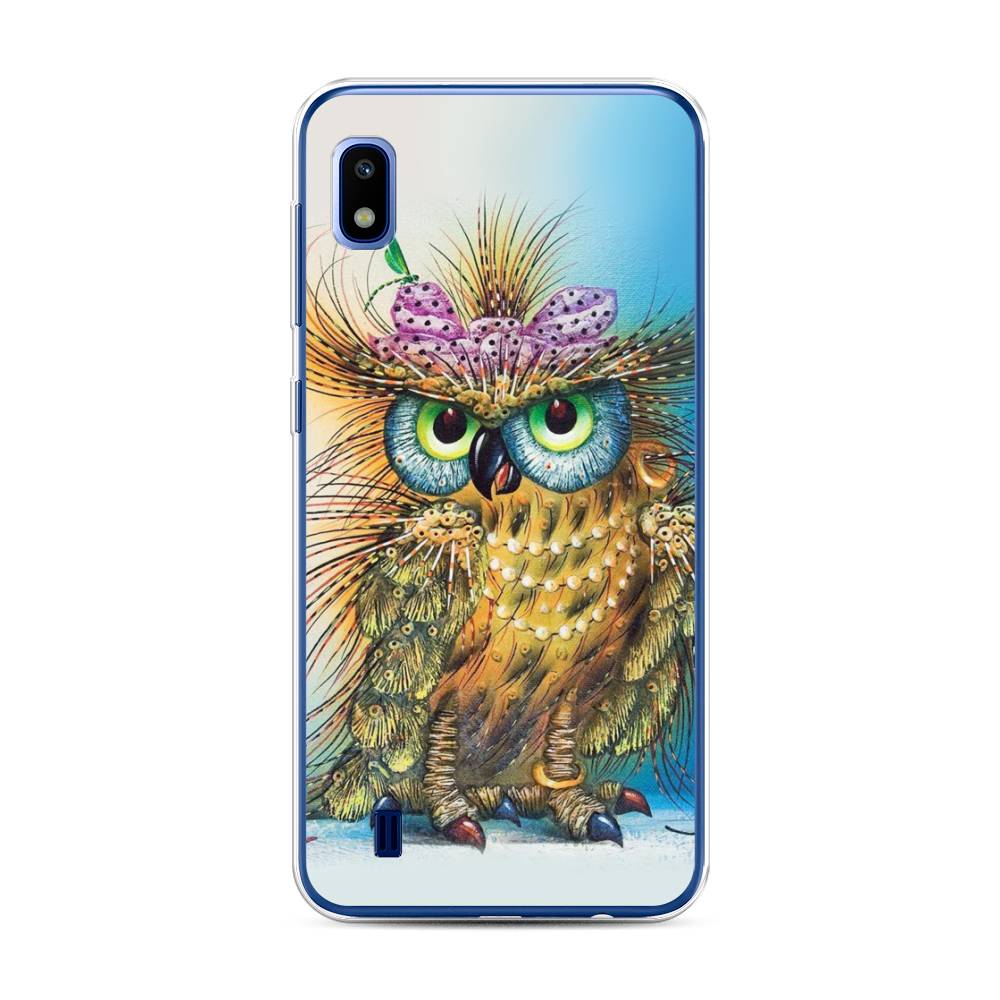

Чехол для Samsung Galaxy A10 "Модная сова", Коричневый;голубой, 27950-1