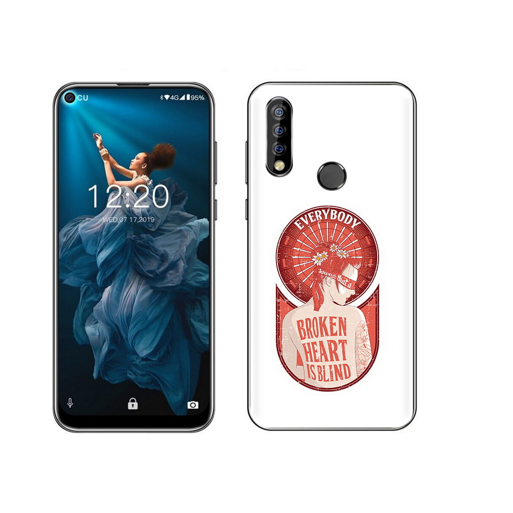 

Чехол MyPads Tocco для Oukitel C17 Pro девушка разбитое сердце, Прозрачный, Tocco