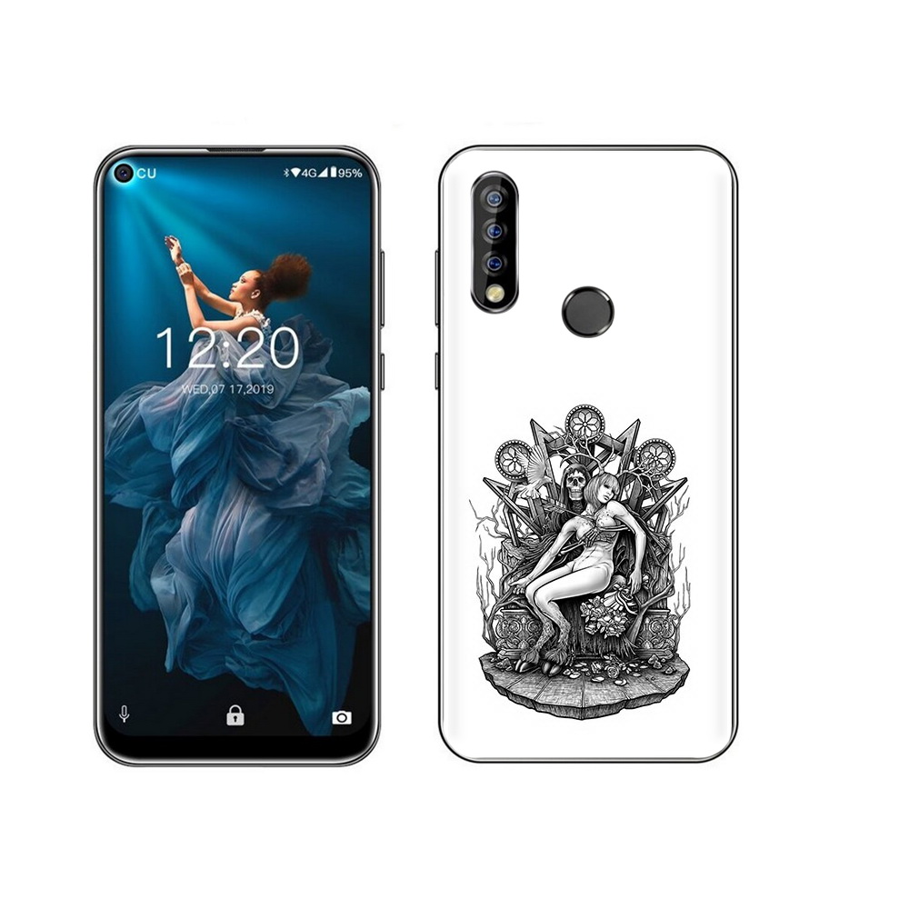 

Чехол MyPads Tocco для Oukitel C17 Pro девушка на троне, Прозрачный, Tocco