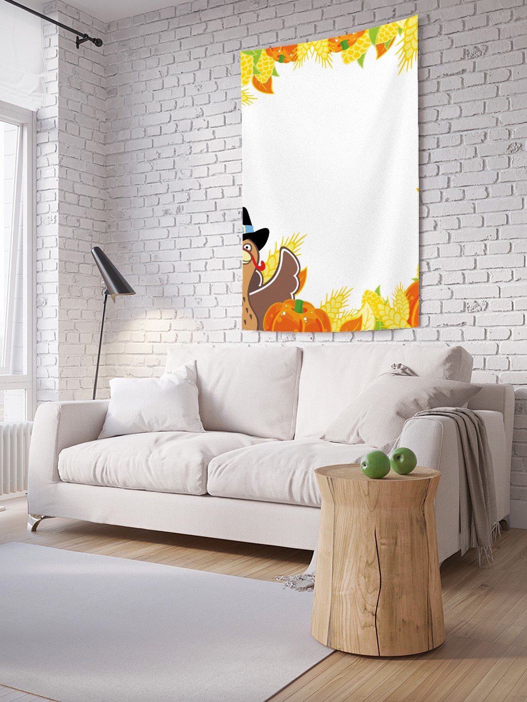 

Вертикальное фотопанно на стену JoyArty Индюк и тыквы 150x200 см, Индюк и тыквы