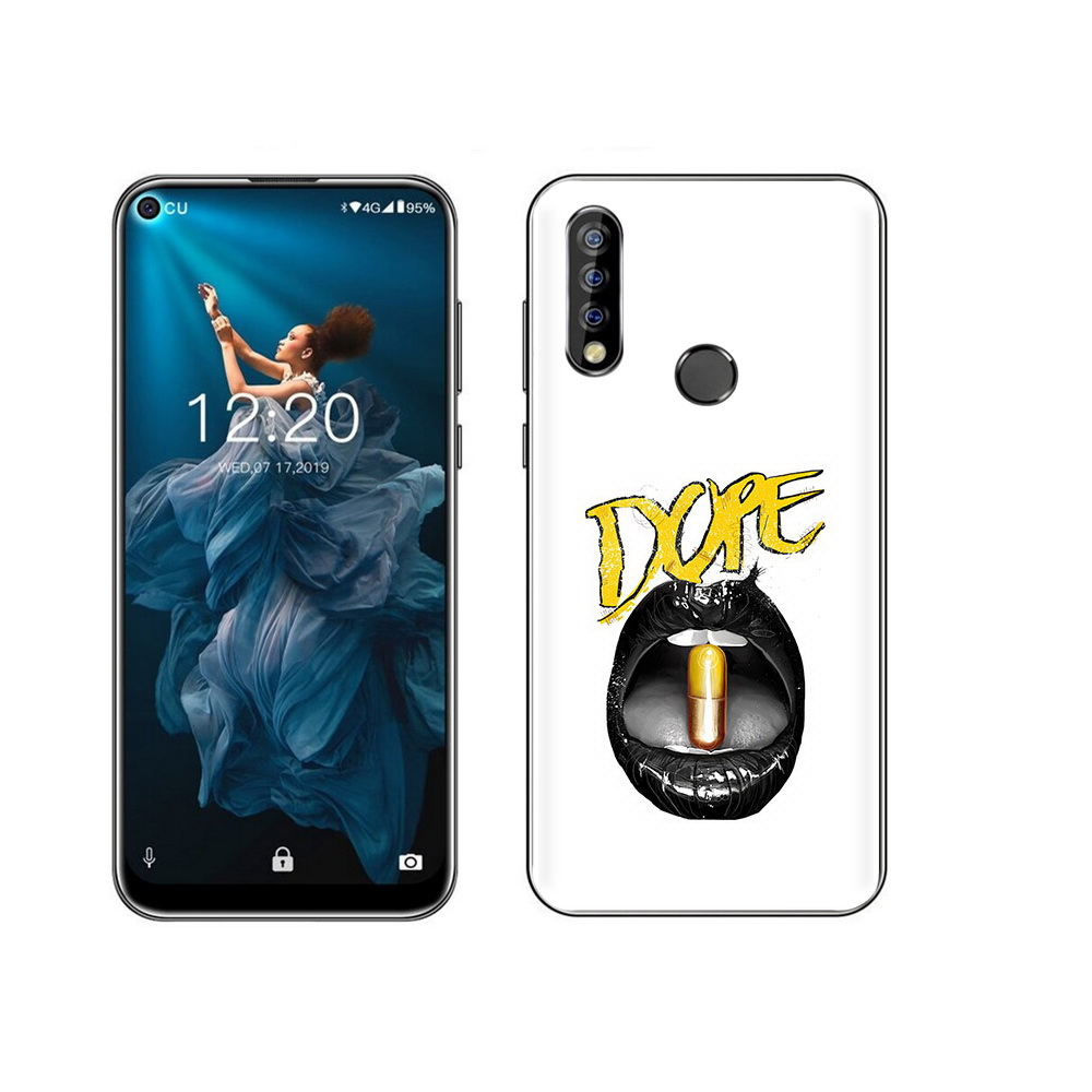 

Чехол MyPads Tocco для Oukitel C17 Pro губы, Прозрачный, Tocco
