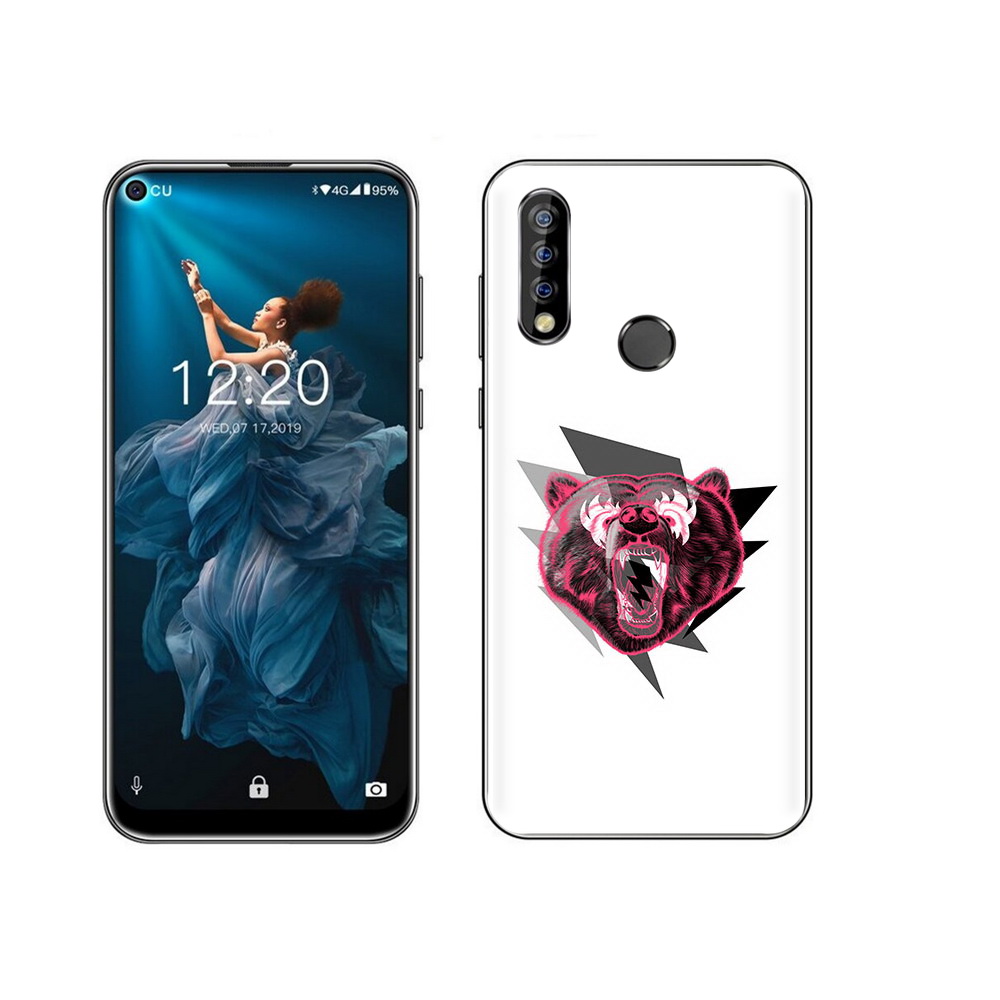 

Чехол MyPads Tocco для Oukitel C17 Pro грозовой медведь, Прозрачный, Tocco