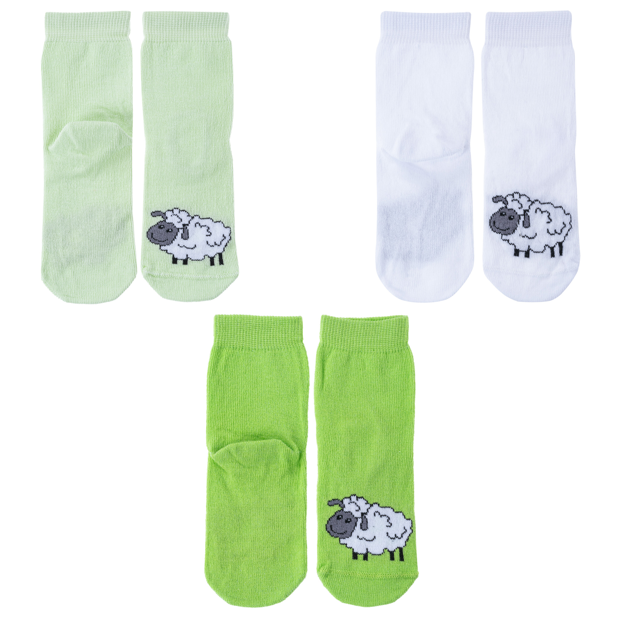 Носки детские Носкофф 3-НД1, белый; зеленый, 12-14 флисовые брюки салатового а poivre blanc детские