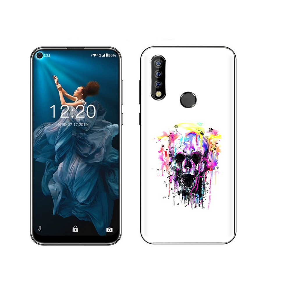 

Чехол MyPads Tocco для Oukitel C17 Pro граффити череп, Прозрачный, Tocco