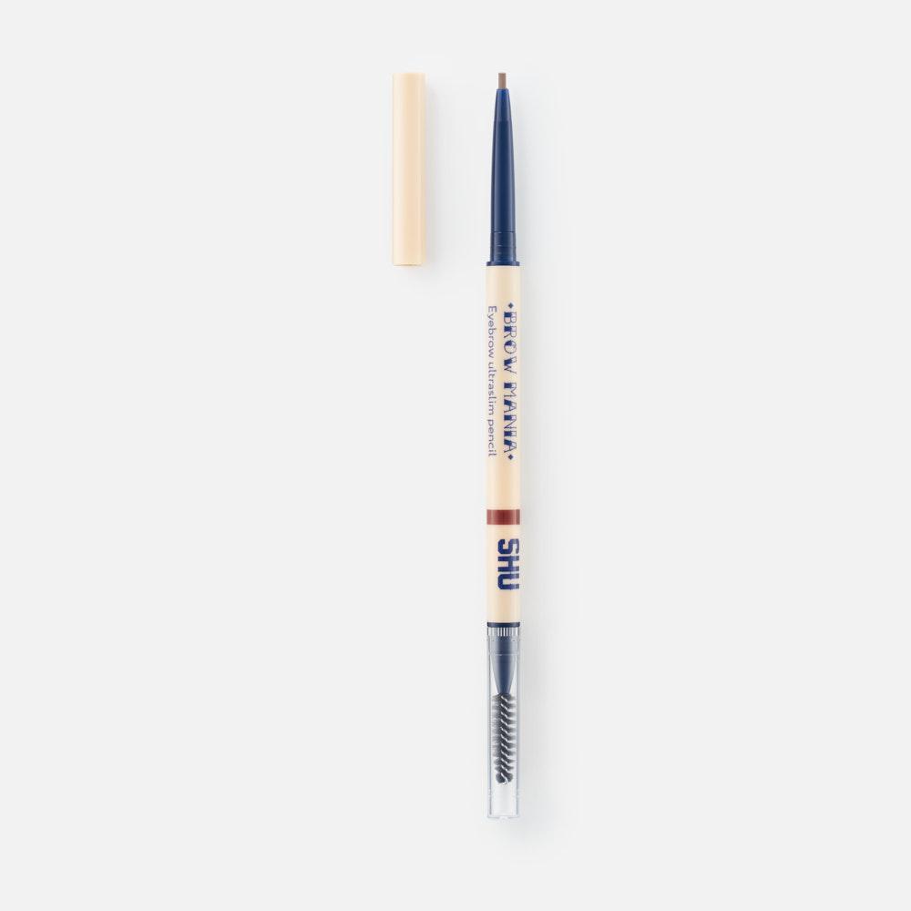 Карандаш для бровей SHU - ультратонкий Brow Mania, 221 холодный коричневый