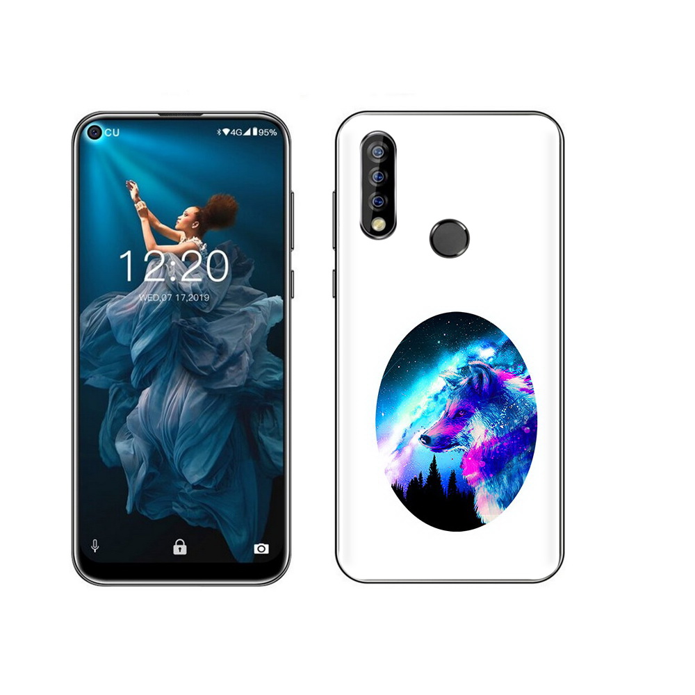 

Чехол MyPads Tocco для Oukitel C17 Pro голубой волк, Прозрачный, Tocco