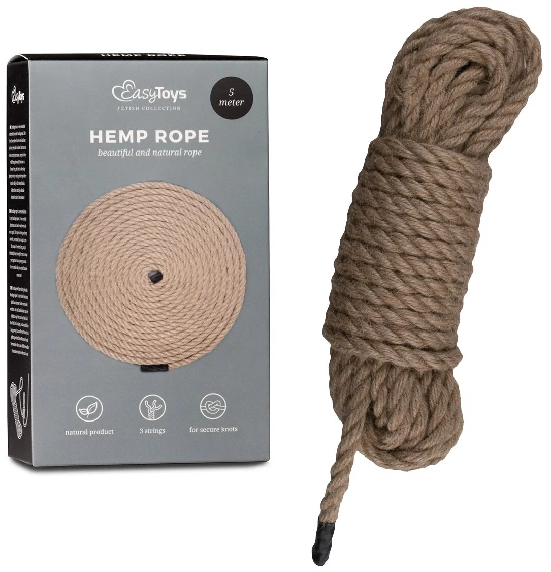 Веревка для связывания EDC Wholesale Hemp Rope телесная 5 м