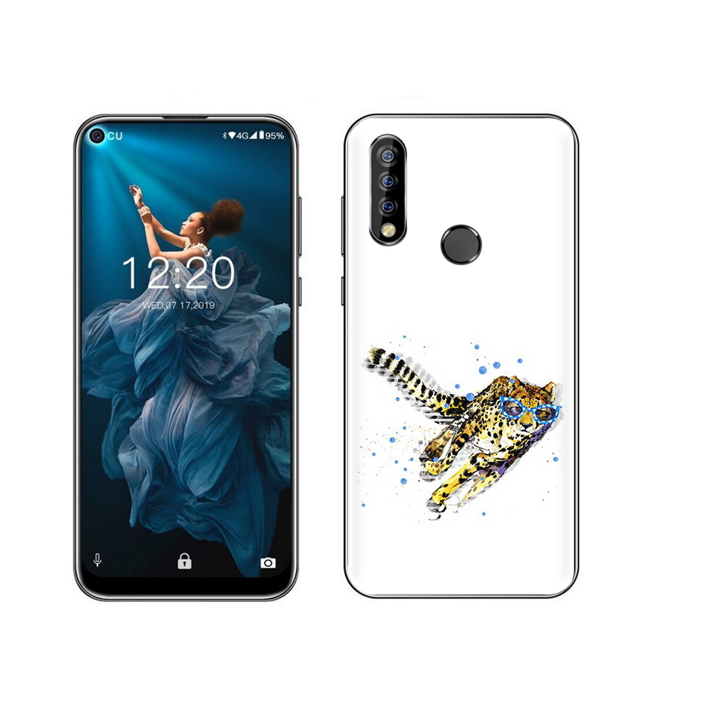 

Чехол MyPads Tocco для Oukitel C17 Pro гепард в очках, Прозрачный, Tocco