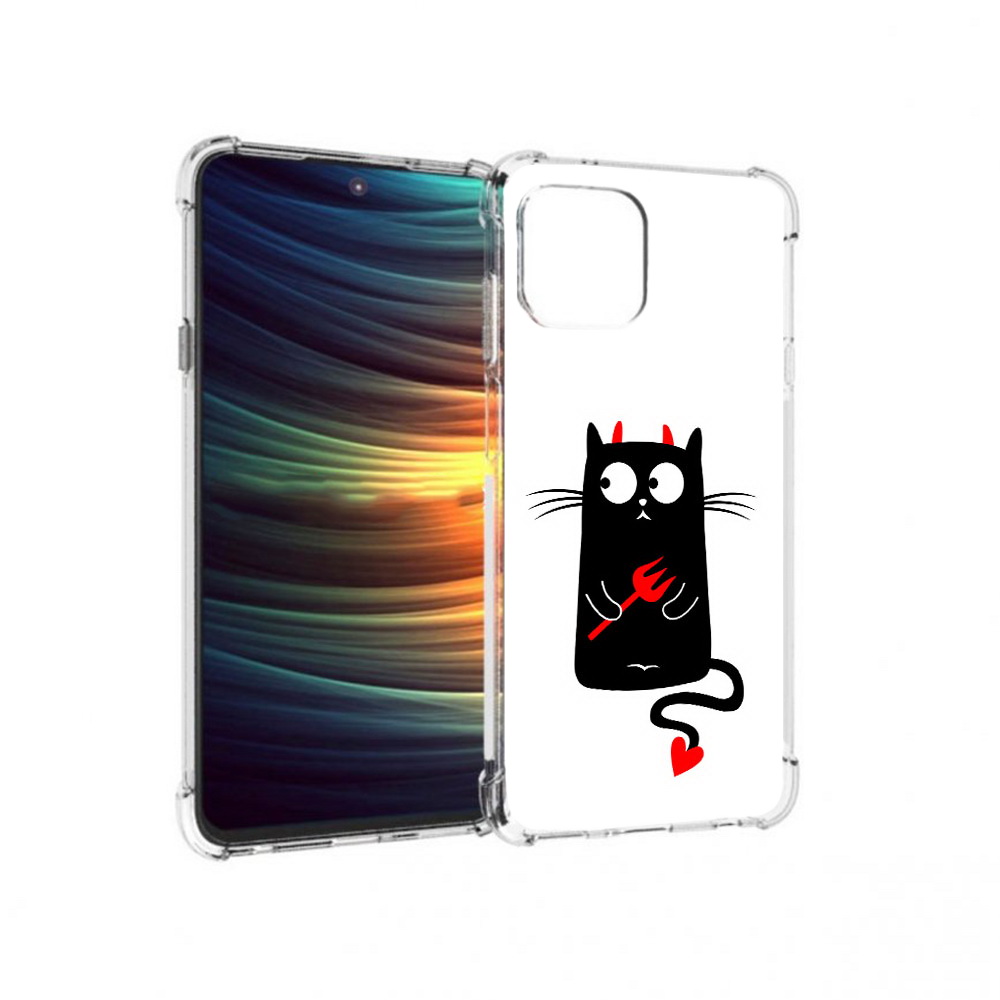 

Чехол MyPads Tocco для Motorola 20 Lite Кот демон (PT227073.348.97), Прозрачный, Tocco