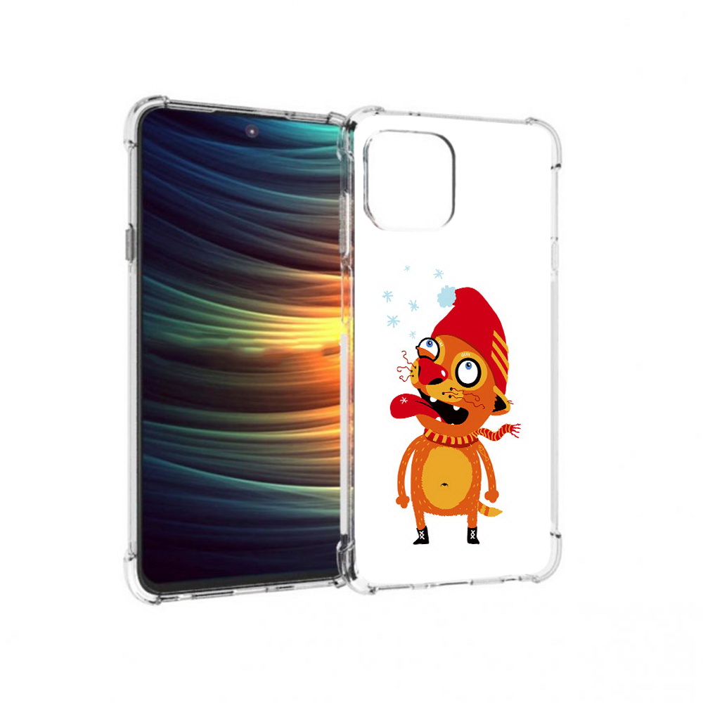 

Чехол MyPads Tocco для Motorola 20 Lite Зимний кот (PT227073.348.88), Прозрачный, Tocco