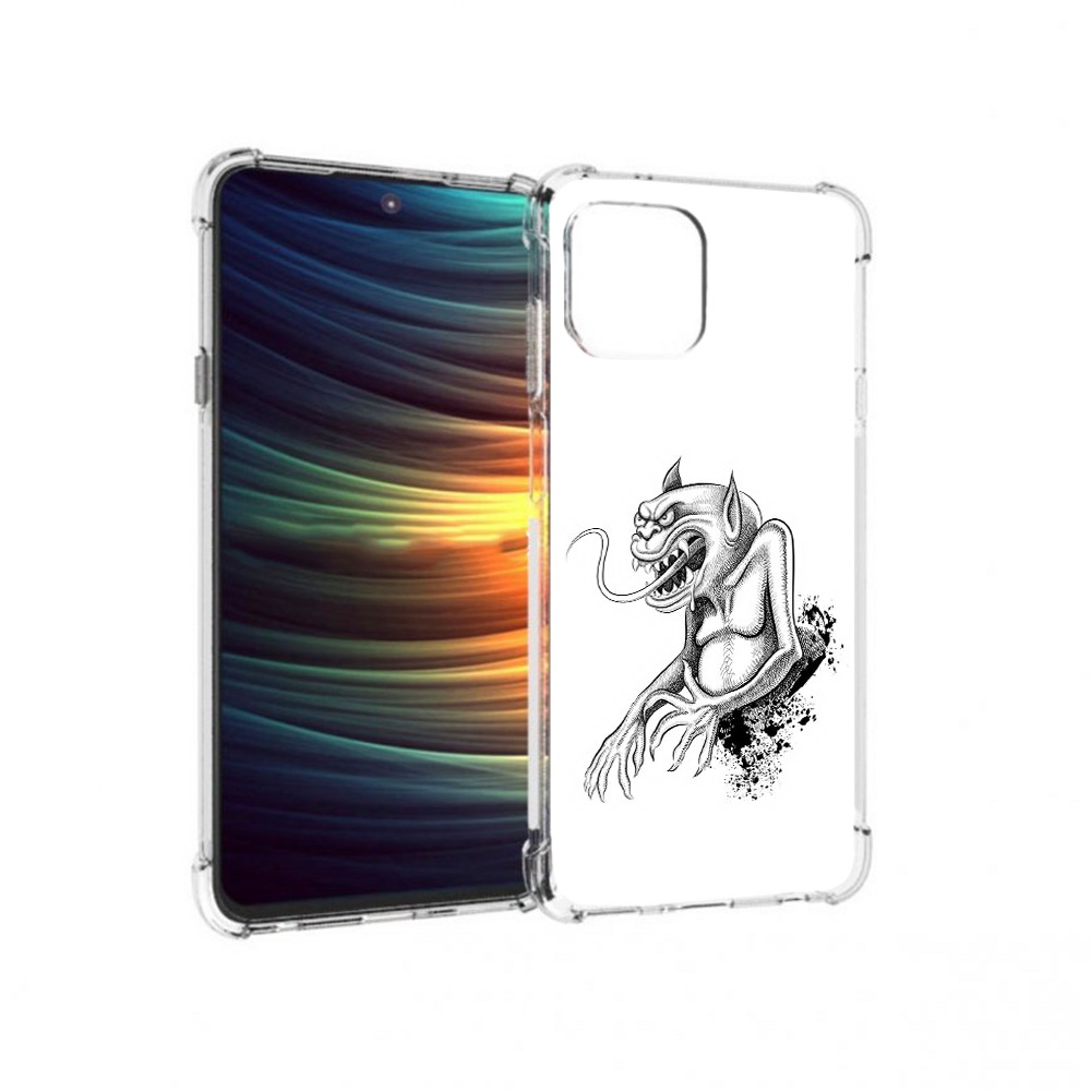 

Чехол MyPads Tocco для Motorola 20 Lite чорт (PT227073.348.692), Прозрачный, Tocco