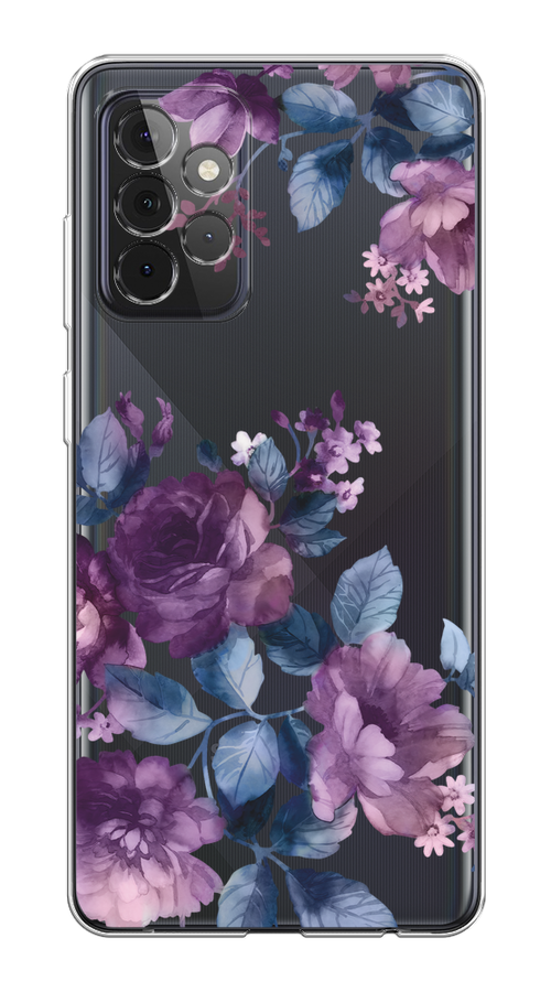

Чехол на Samsung Galaxy A72 "Purple Blossoms", Синий;фиолетовый, 2101950-1