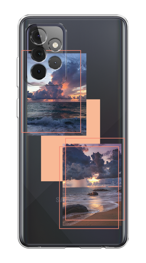 

Чехол на Samsung Galaxy A72 "Sky collage", Розовый;прозрачный;синий, 2101950-1
