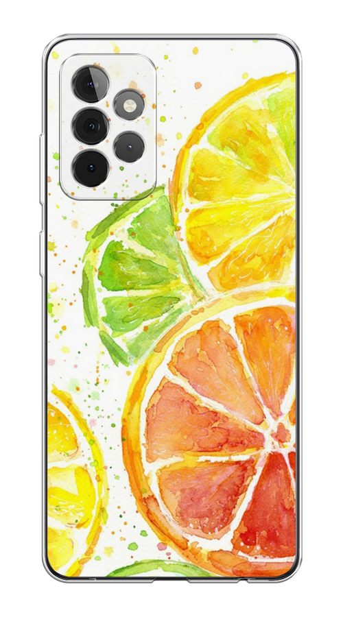 

Чехол на Samsung Galaxy A72 "Цитрусовые", Белый;желтый;красный;зеленый, 2101950-1