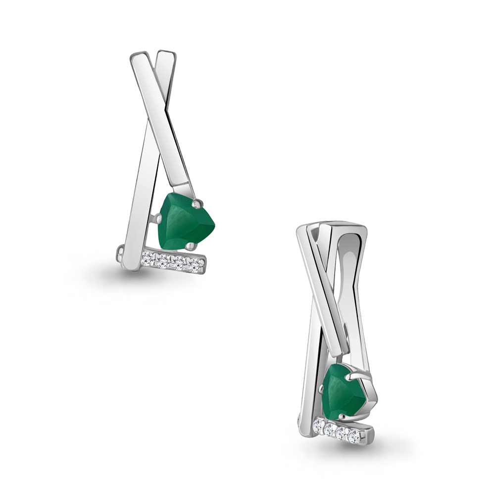 

Кулон из серебра с агатом\фианитом Aquamarine Aquamarine 2531509А_925_р, 2531509А_925_р