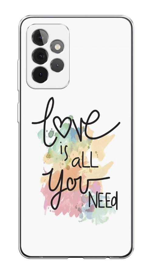 

Чехол на Samsung Galaxy A72 "Love is all you need", Белый;черный;зеленый, 2101950-1