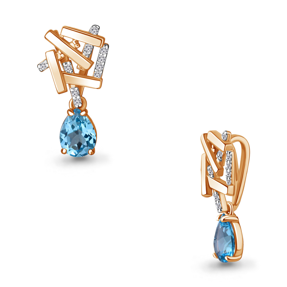 

Подвеска из серебра с топазом\фианитом Aquamarine Aquamarine 2531305А_925_з, 2531305А_925_з