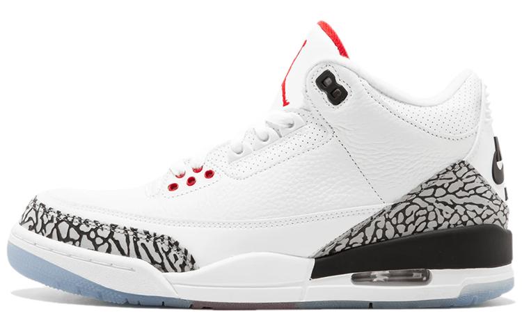 

Кеды унисекс Jordan Air Jordan 3 retro free throw line white cement 2018 белые 44.5 EU, Белый, Air Jordan 3 retro free throw line white cement 2018