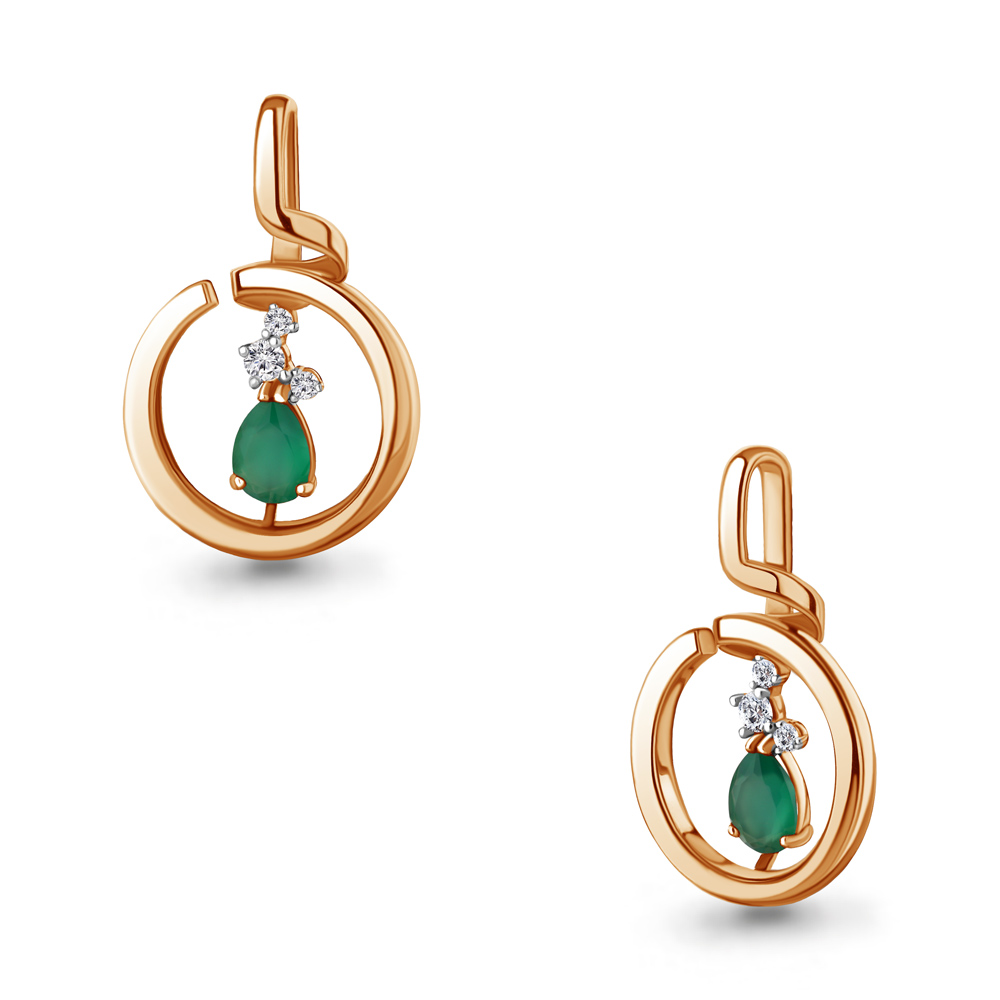 

Подвеска из серебра с агатом\фианитом Aquamarine Aquamarine 2530609А_925_з, 2530609А_925_з