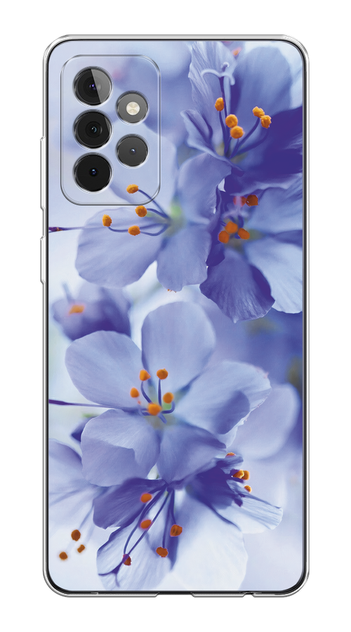 

Чехол на Samsung Galaxy A72 "Фиолетовые цветки", Фиолетовый;синий, 2101950-1