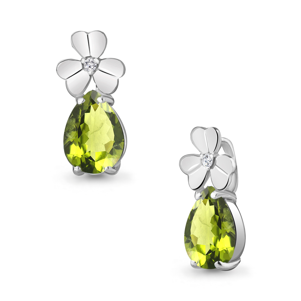 

Подвеска из серебра с хризолитом\фианитом Aquamarine Aquamarine 2530407А_925_р, 2530407А_925_р