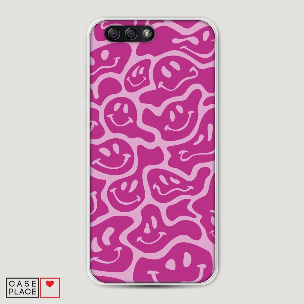 

Чехол на Asus Zenfone 4 ZE554KL "Расплывчатые смайлики розовые", Фиолетовый, 42950-6