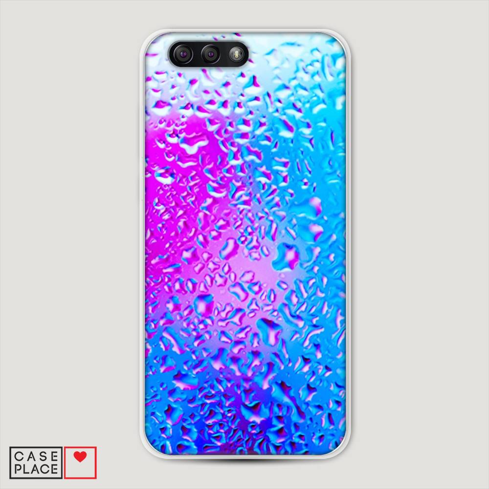 

Чехол на Asus Zenfone 4 ZE554KL "Капли на стекле", Голубой;розовый, 42950-3