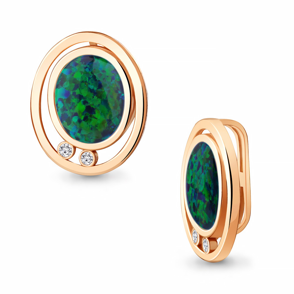 

Подвеска из серебра с опалом искусственным\фианитом Aquamarine Aquamarine 2530096А_925_з, 2530096А_925_з