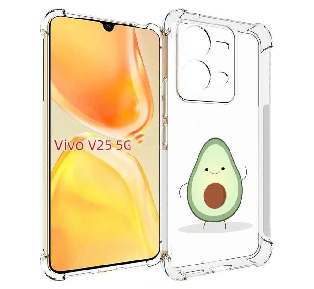 

Чехол MyPads Авокадик для Vivo V25 5G / V25e, Прозрачный, Tocco