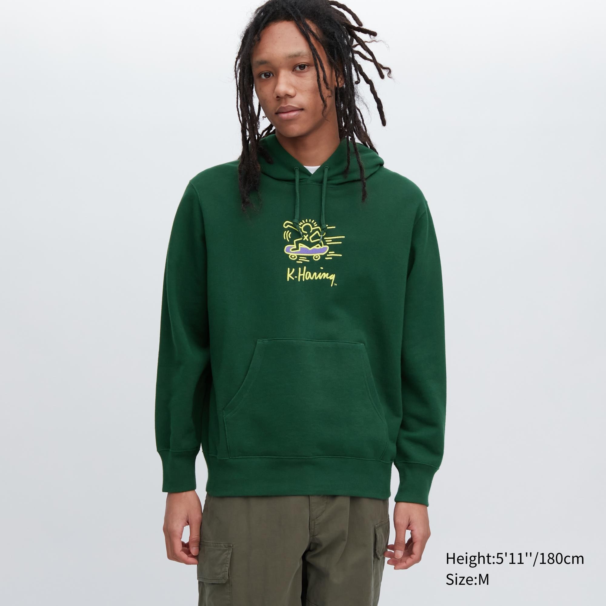 Худи мужское UNIQLO 459600COL58 зеленое 2XS (доставка из-за рубежа)