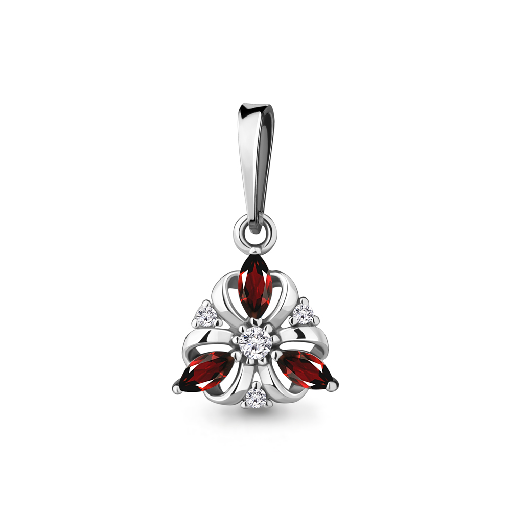 

Подвеска из серебра с гранатом Aquamarine Aquamarine 2529803А_925_р, 2529803А_925_р