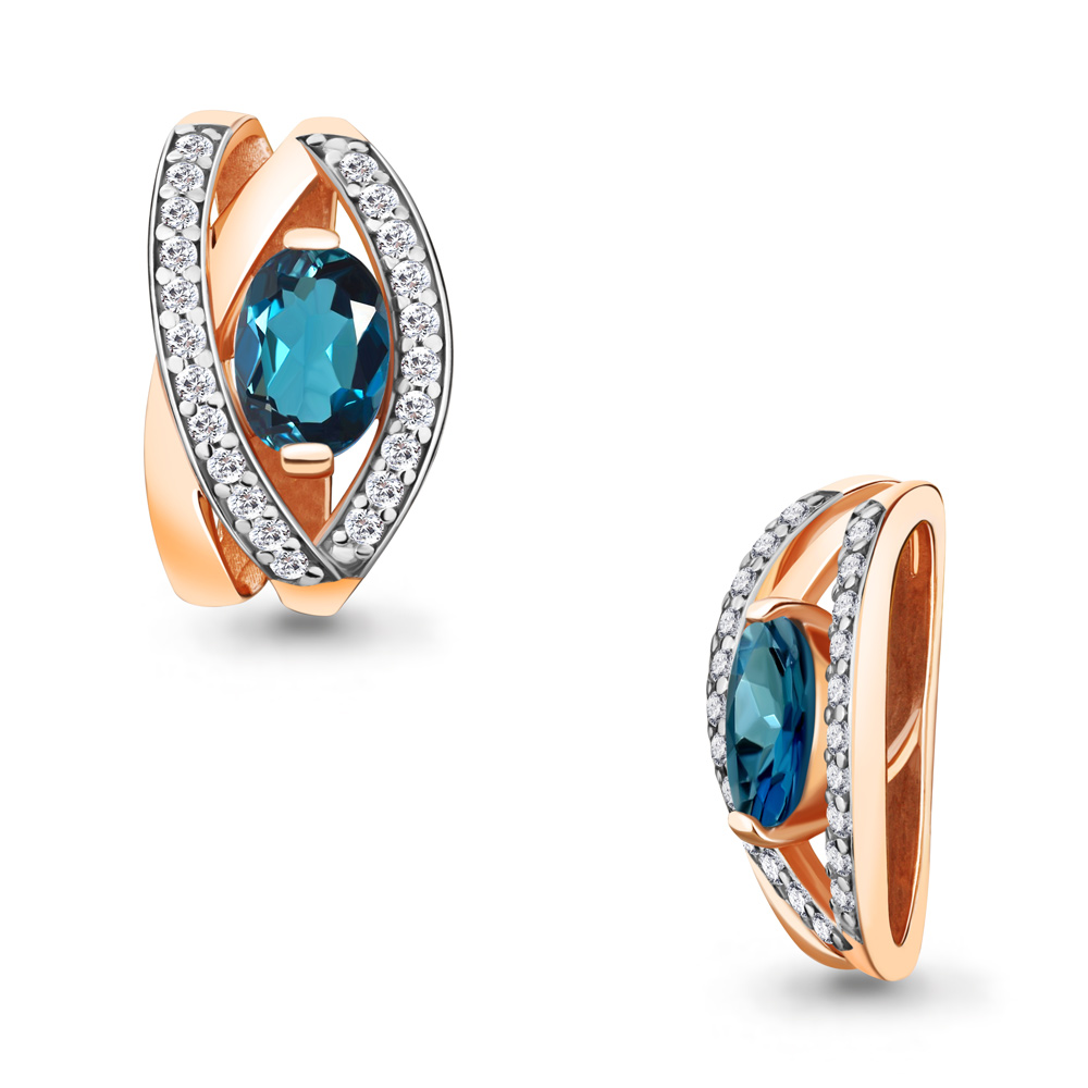 

Кулон из серебра с топазом\фианитом Aquamarine Aquamarine 2529708А_925_з, 2529708А_925_з