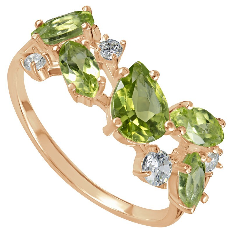 

Кольцо из серебра с хризолитом р. LAZURIT-ONLINE 843803, 843803
