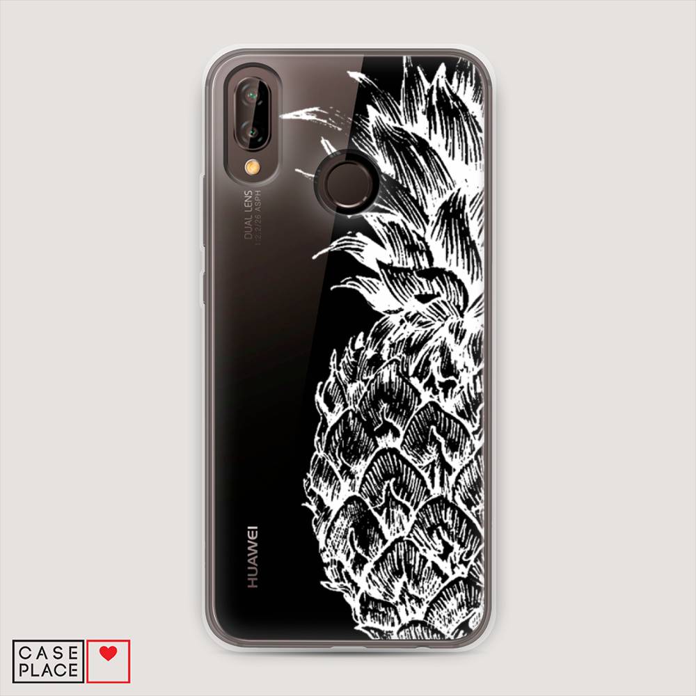 

Чехол Awog "Ананас графика белая" для Huawei Nova 3