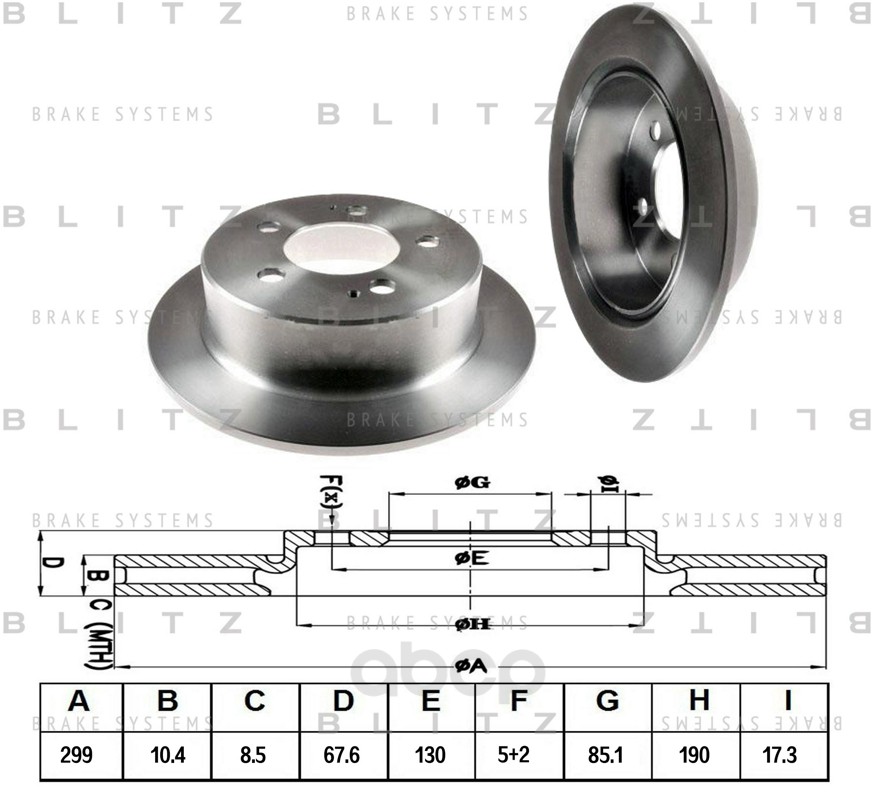 

Диск тормозной SSANG YONG Actyon/Kyron 05->