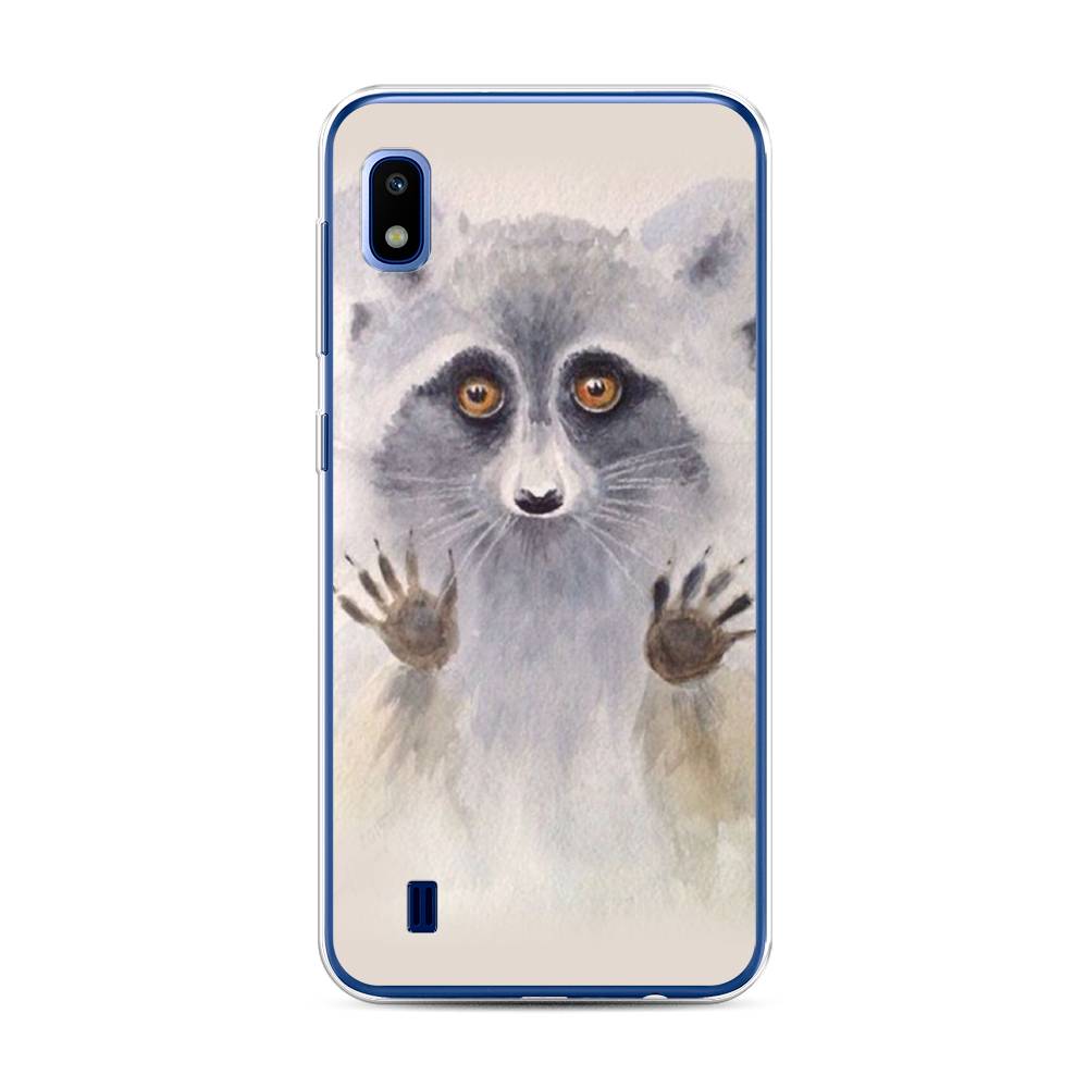 

Чехол для Samsung Galaxy A10 "Енот за стеклом", Бежевый;серый, 27950-4