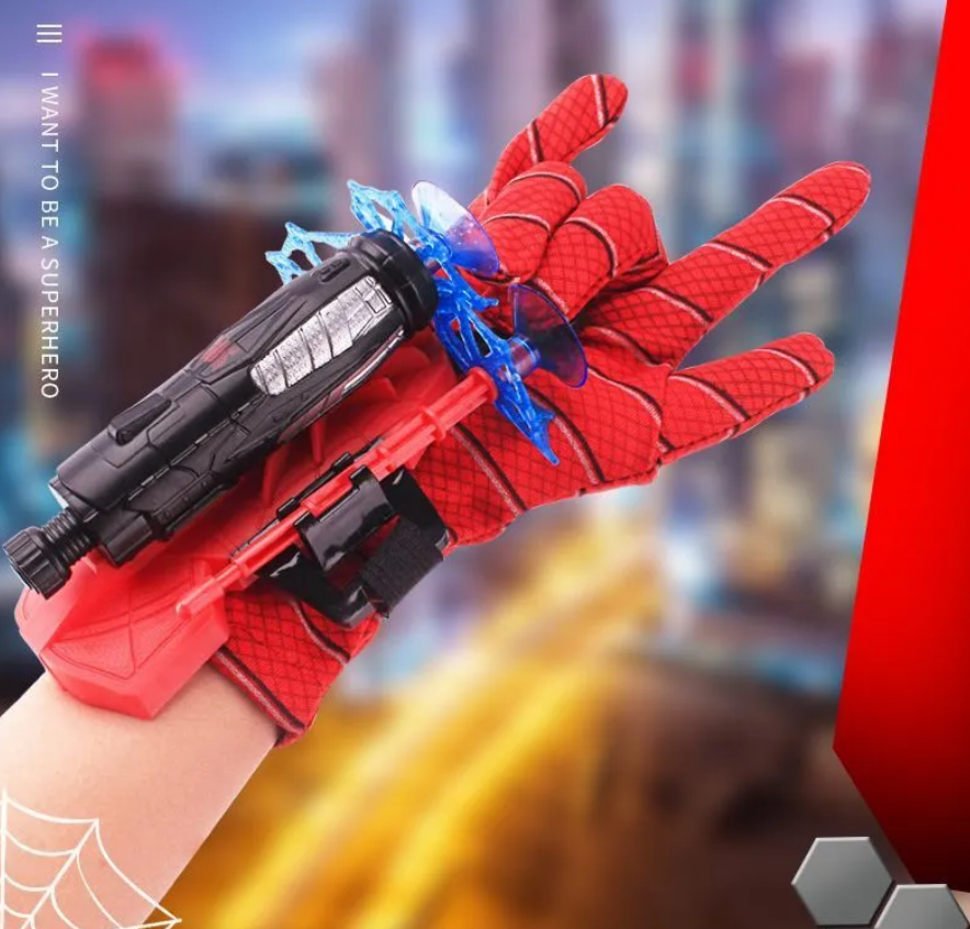 Бластер игрушечный перчатка Человека-паука Spider-Man с паутиной бластер игрушечный nerf elite 2 0 duo target set игровой из пластика f6352eu4