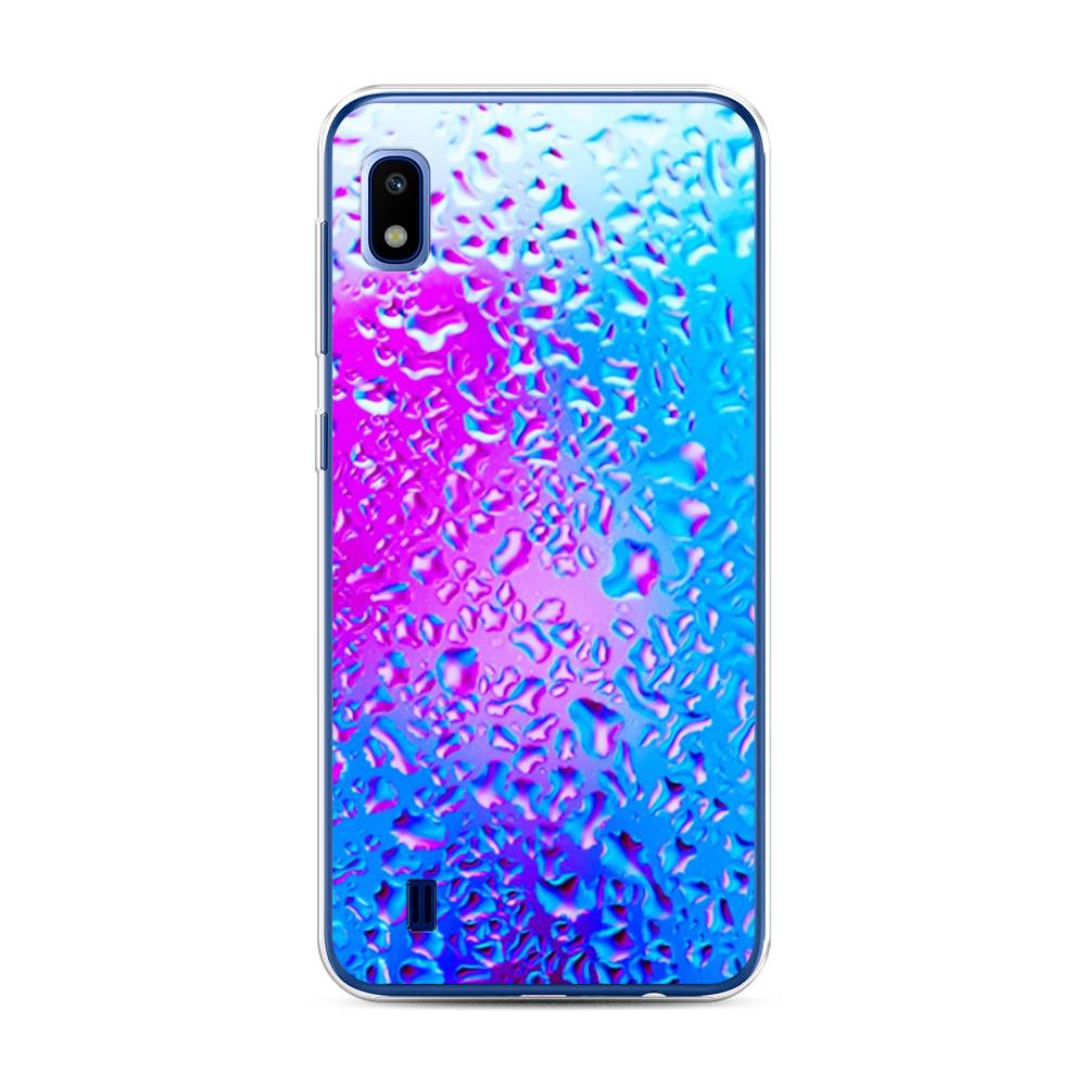 

Чехол для Samsung Galaxy A10 "Капли на стекле", Голубой;розовый, 27950-3